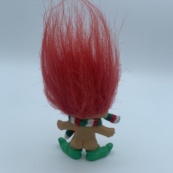 Russ Troll Doll Merry Little Trolls Christmas Knit Scarf 3" Lot Of 2 - Picture 5 of 12